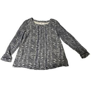 Vineyard Vines Womens Size 6 Navy Blue Zebra Pattern Silk Blend Blouse Top Excel